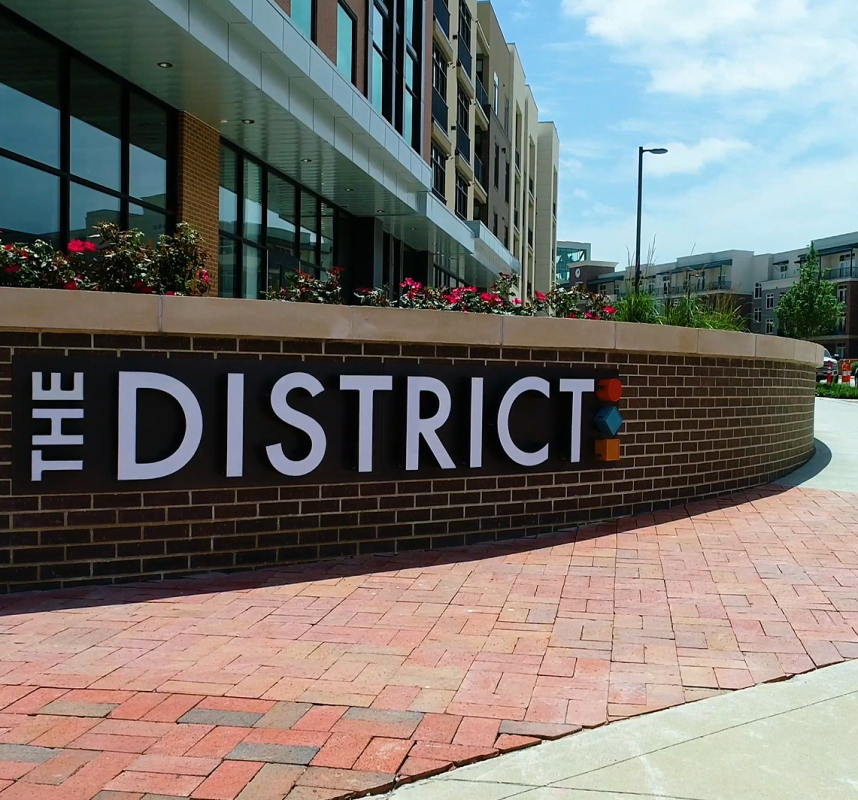 The district sign